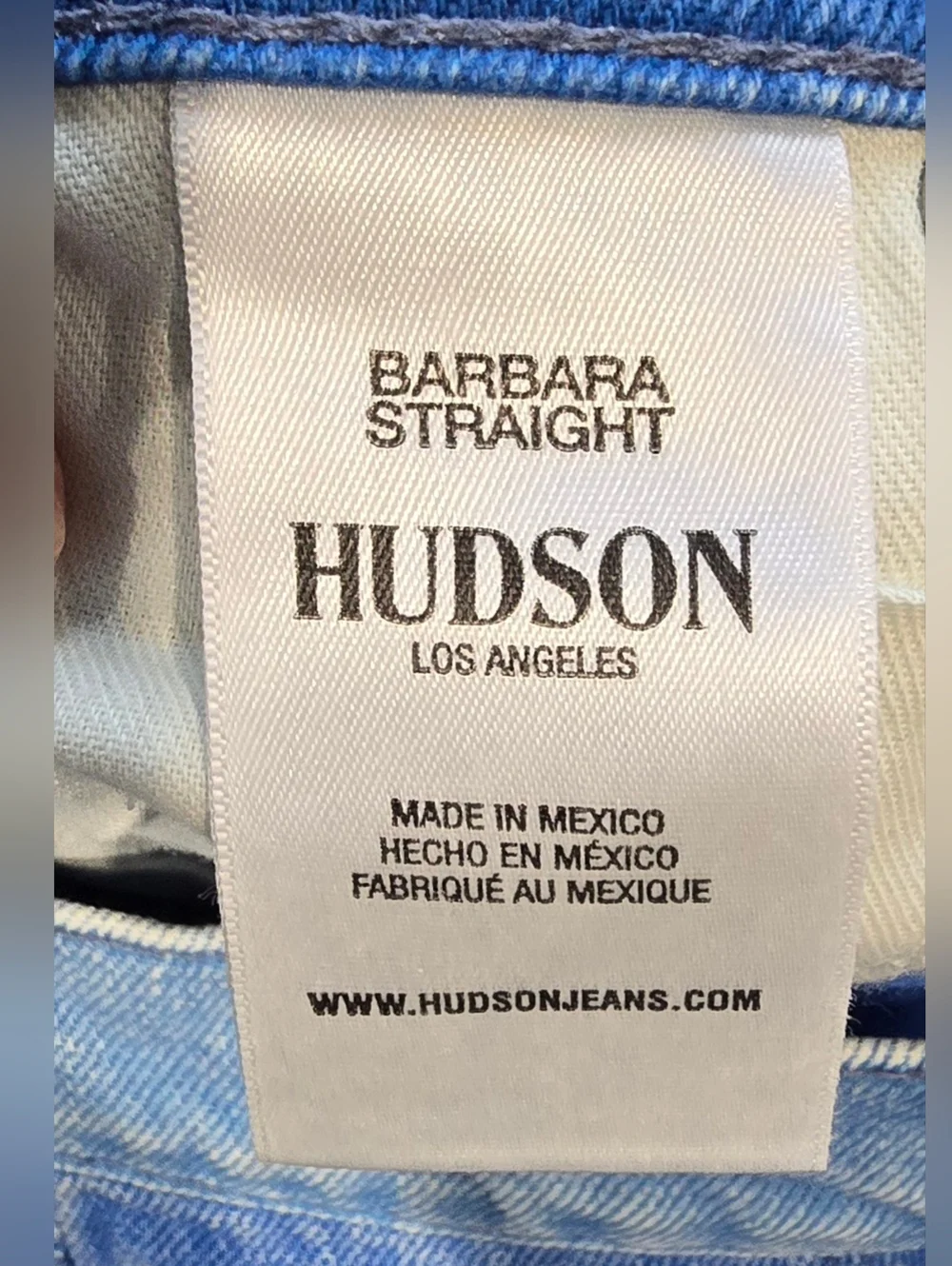 Hudson Barbara High Rise Straight Leg Cropped Jeans Mountain Landscape  Size 30 - Picture 7 of 10